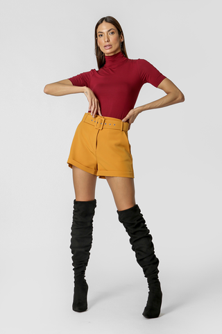 Blusa de manga corta - VINO