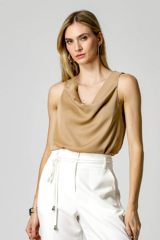 Blusa Gola Degagê Em Cetim - CASTOR
