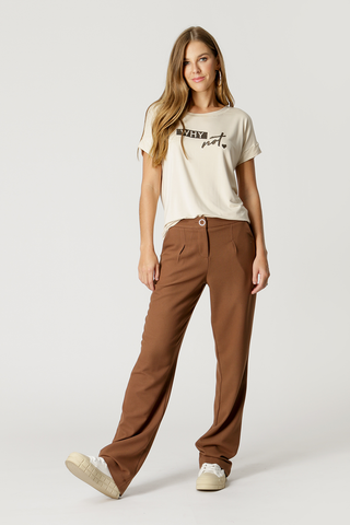T-Shirt Why Not - BEGE