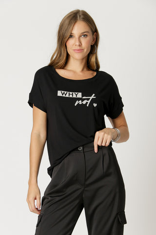 T-Shirt Why Not - PRETO