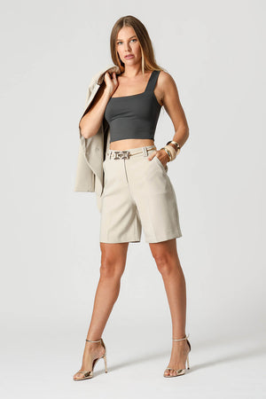Blusa Cropped De Alça Larga