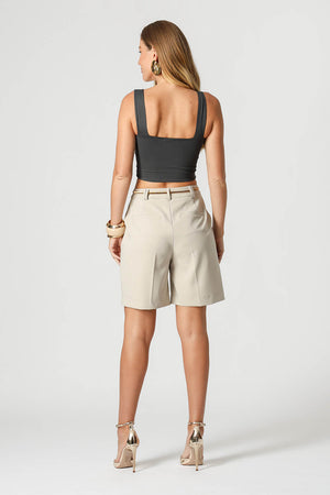 Blusa Cropped De Alça Larga