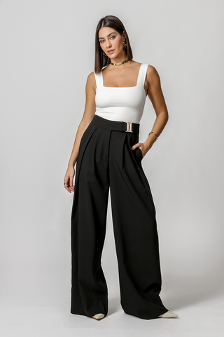 Top corto con tirantes anchos - BLANCO ROJO 1