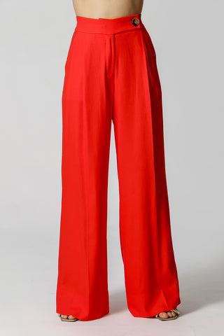 Pantalones de lino cruzados Cos - CORAL