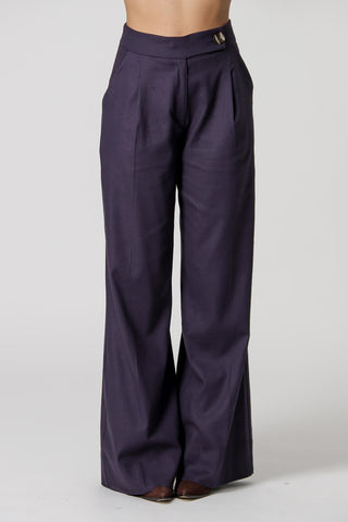 Pantalones de lino cruzados Cos - AZUL MARINO