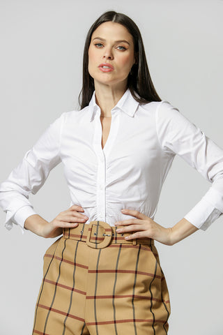 Camisa Franzida - BRANCO