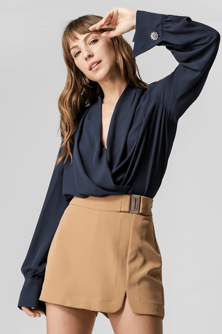 Blusa Com Botão de Strass - MARINHO 3