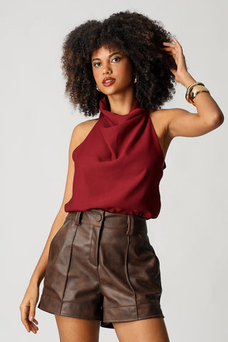 Blusa Decote Degagê - VINHO
