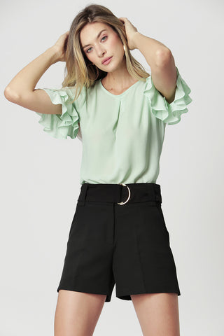 Blusa com Babado - VERDE CL.