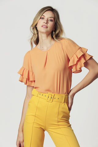 Blusa com Babado - TELHA CL