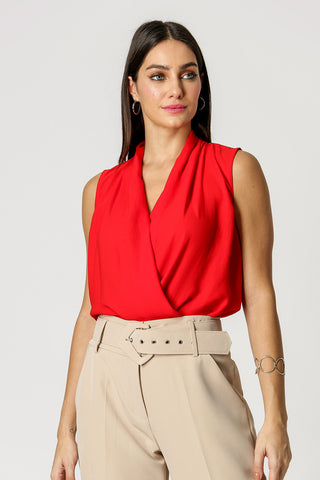 Blusa Em Crepe Fluído - VERMELHO 3