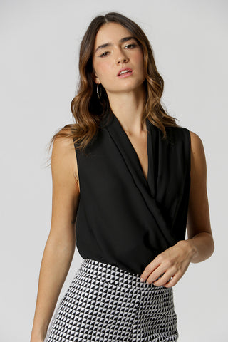 Blusa Em Crepe Fluído - PRETO