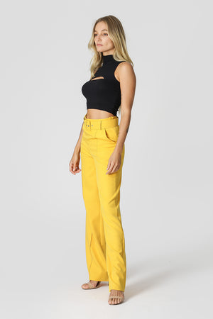 Blusa Cropped com Gola