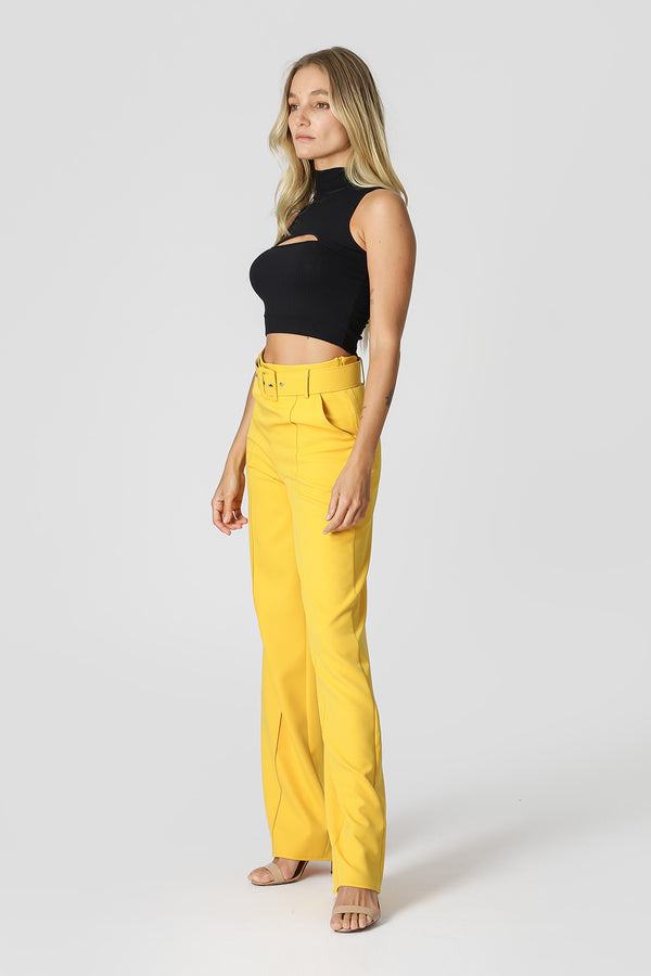Blusa Cropped com Gola