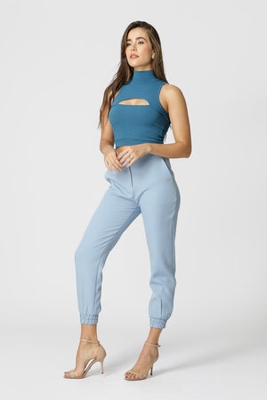 Blusa Cropped com Gola