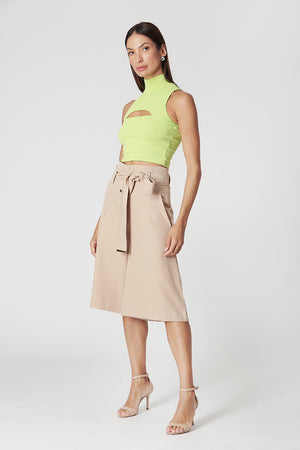 Blusa Cropped com Gola