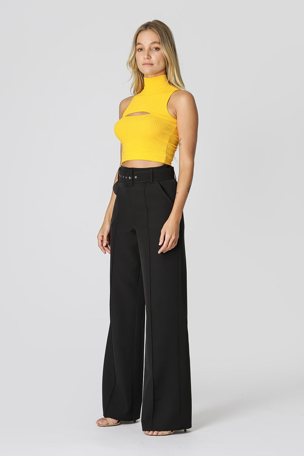 Blusa Cropped com Gola