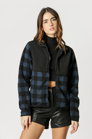 Jaqueta Bomber Xadrez - MARINHO 90139