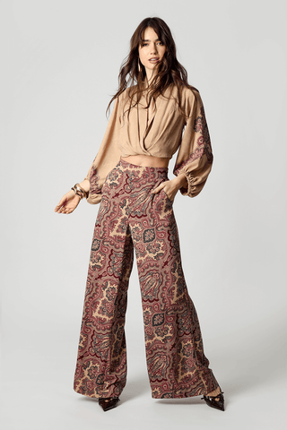 Cropped Transpassado Estampado - AREIA 3080