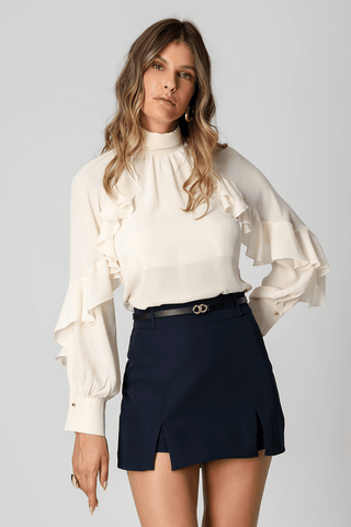 Blusa Ampla Com Babados - CRU