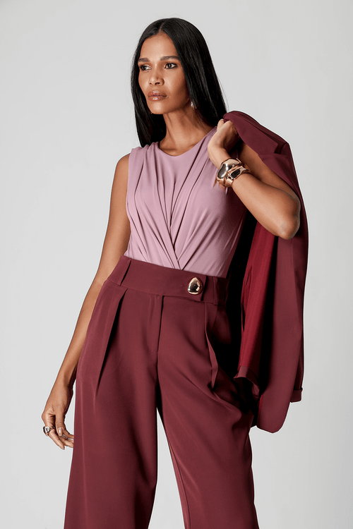 Body Com Pregas e Franzido