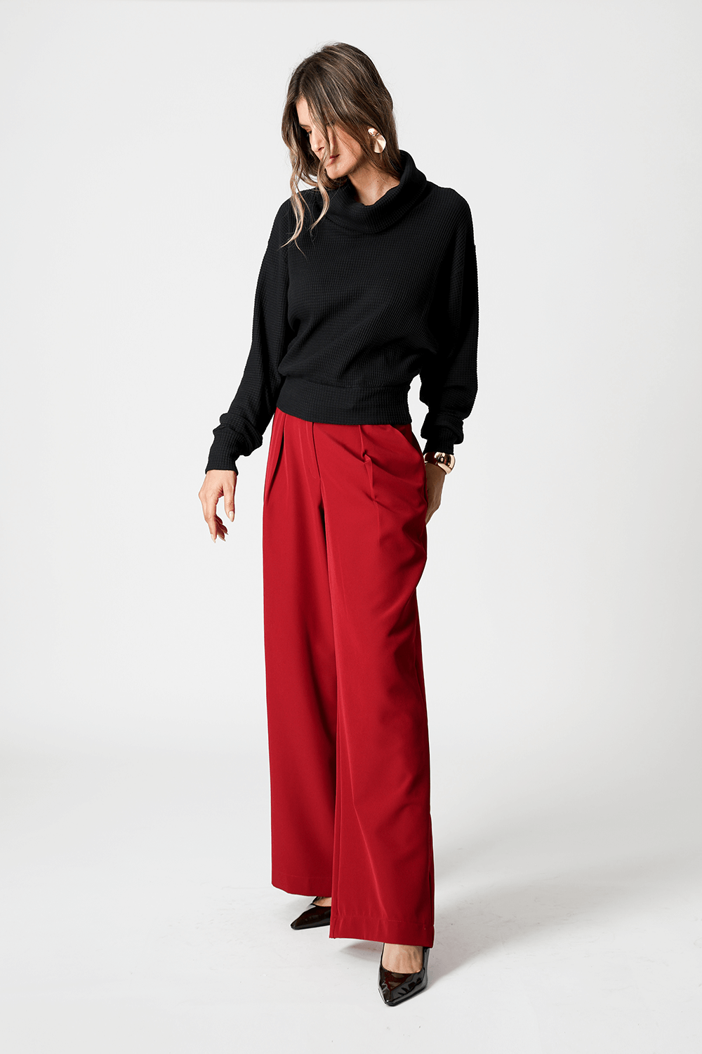 Blusa Sweater Gola Volumosa