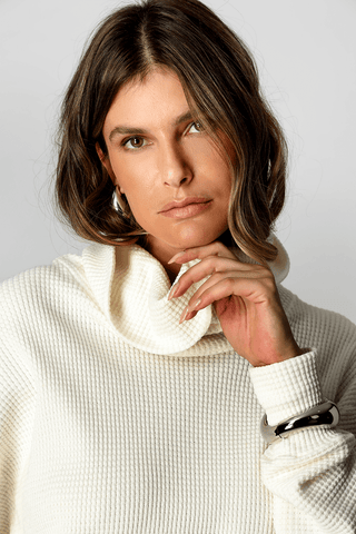 Blusa Sweater Gola Volumosa - OFF WHITE