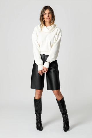 Blusa Sweater Gola Volumosa - OFF WHITE