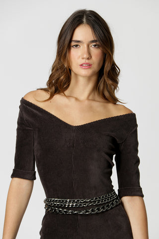 Vestido Com Decote V Nas Costas - FUMACA