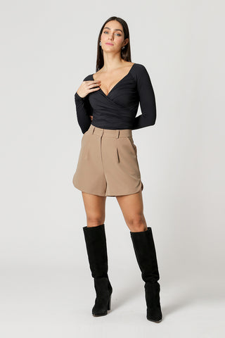 Blusa Cruzada Franzida - PRETO