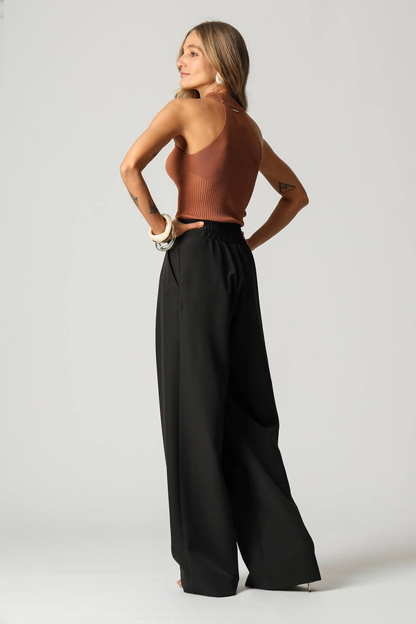Blusa Cava Americana com Gola TRIMIX