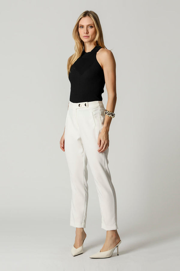 Blusa Cava Americana com Gola TRIMIX