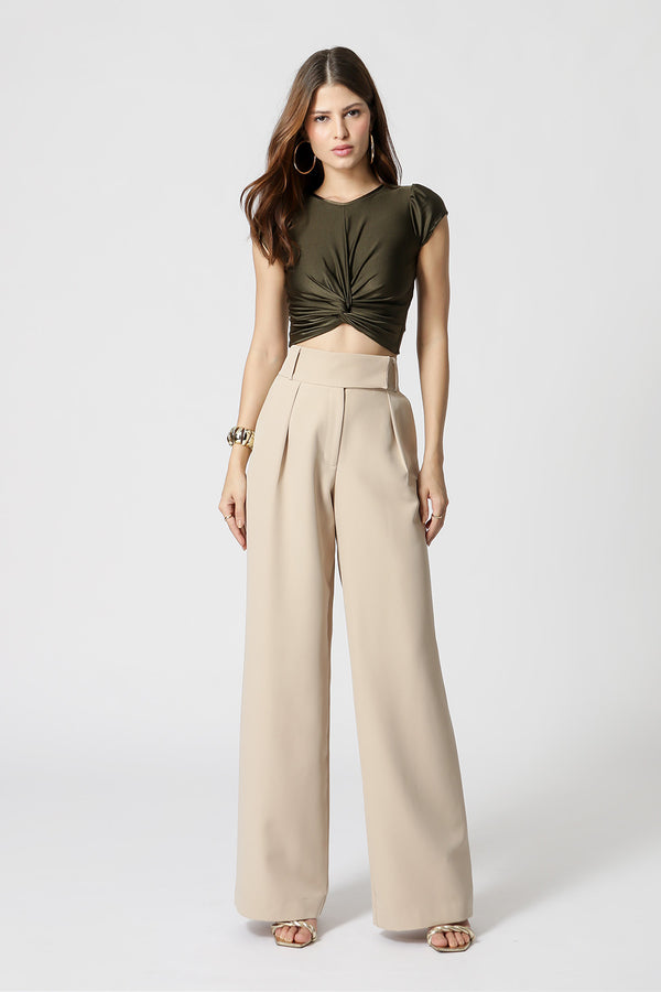 Blusa Cropped com Twist