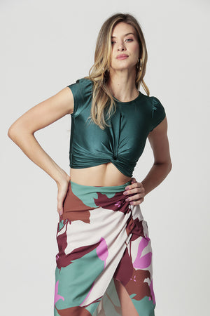 Blusa Cropped com Twist