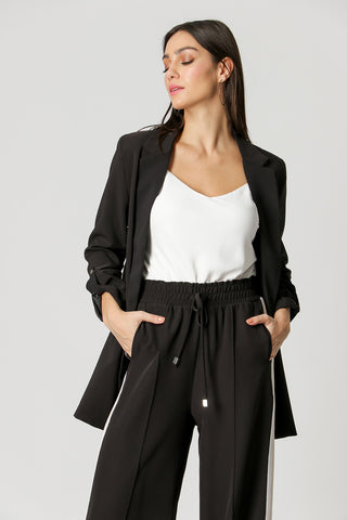 Blazer Com Aviamento Nas Costas - PRETO