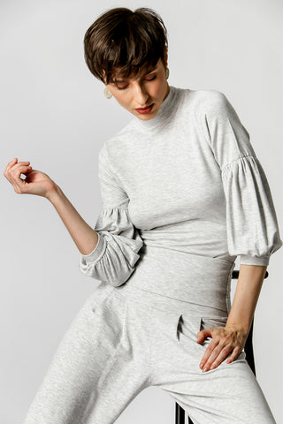 Blusa con mangas globo - ICE MESCLA