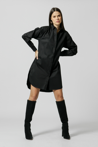 Camisa Básica Longa - PRETO