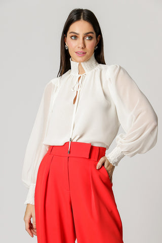 Blusa Manga Longa Bufante - OFF WHITE
