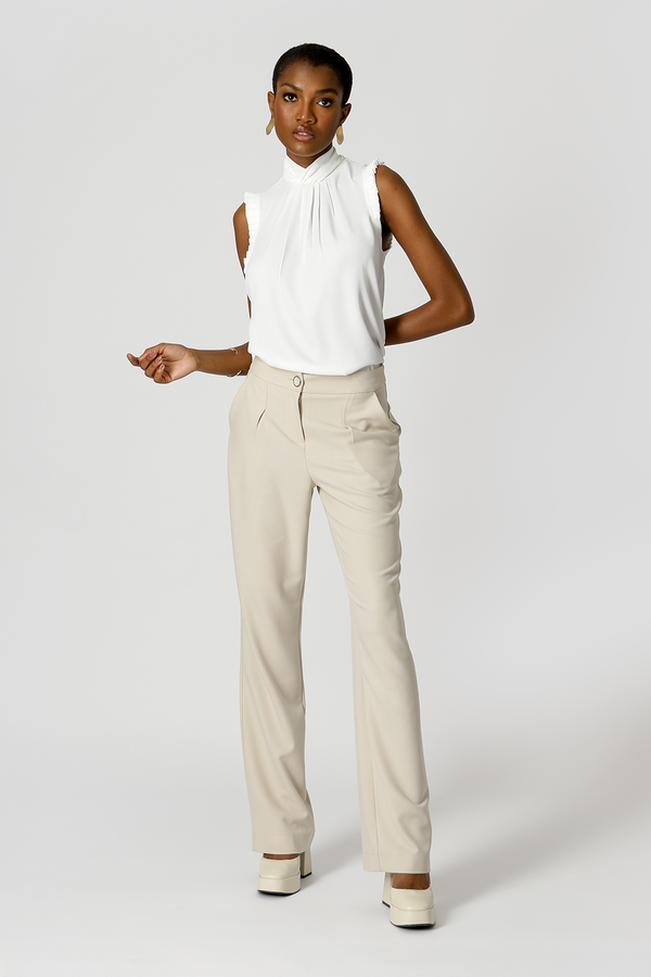 Blusa Com Pregas Na Cava