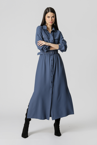 Chemise com Cinto - JEANS