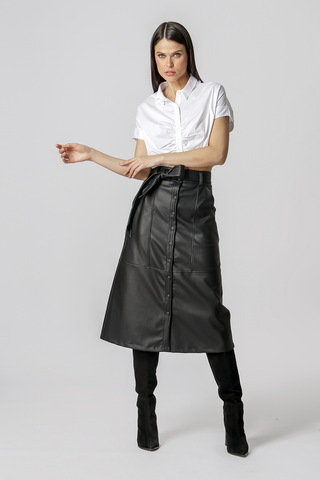 Camisa Cropped Franzida - BRANCO