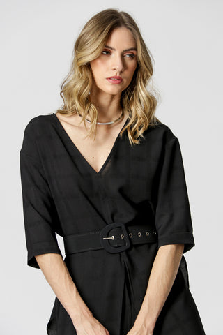 Blusa Amarração Barra - PRETO