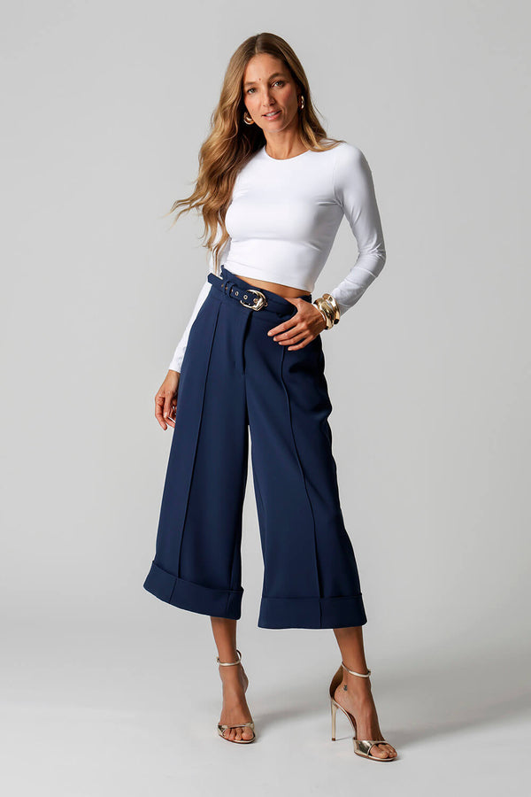 Blusa Cropped Manga Longa TRIMIX