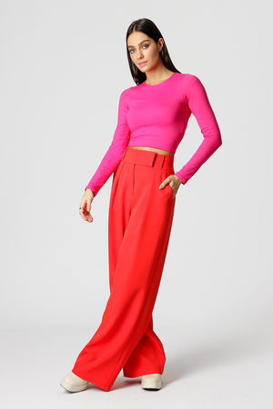 Blusa Cropped Manga Longa