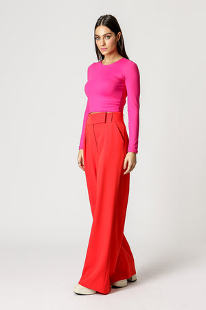 Blusa Cropped Manga Longa