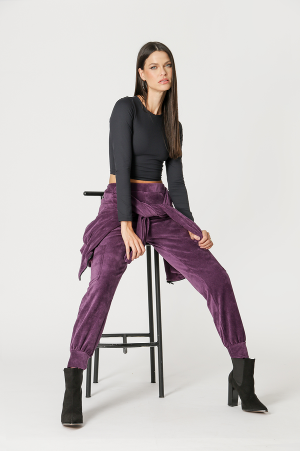 Blusa Cropped Manga Longa