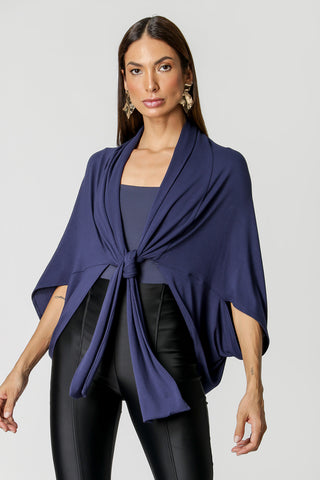 Blusa Kimono Amarração - MARINHO 12