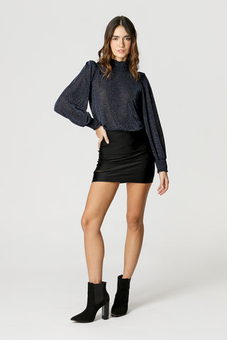 Blusa Lastex Gola E Punho - ROYAL