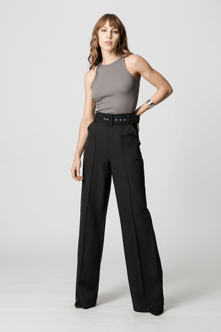 Calça Pantalona Cintura Alta - PRETO