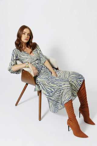 Vestido midi estampado - DENIM 6048